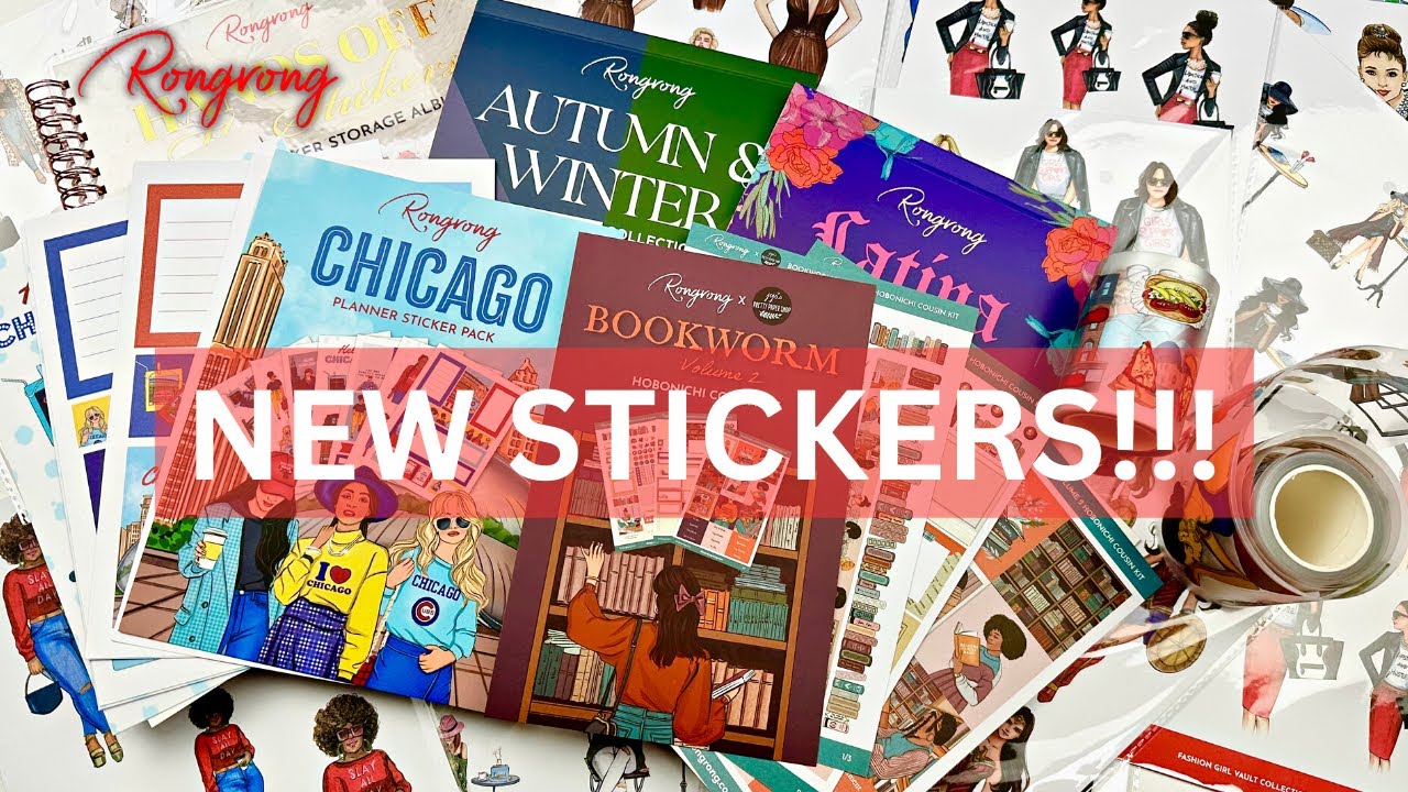 NEW Rongrong Sticker Books, PET Tapes, Storage Album and Sticker Sheets!