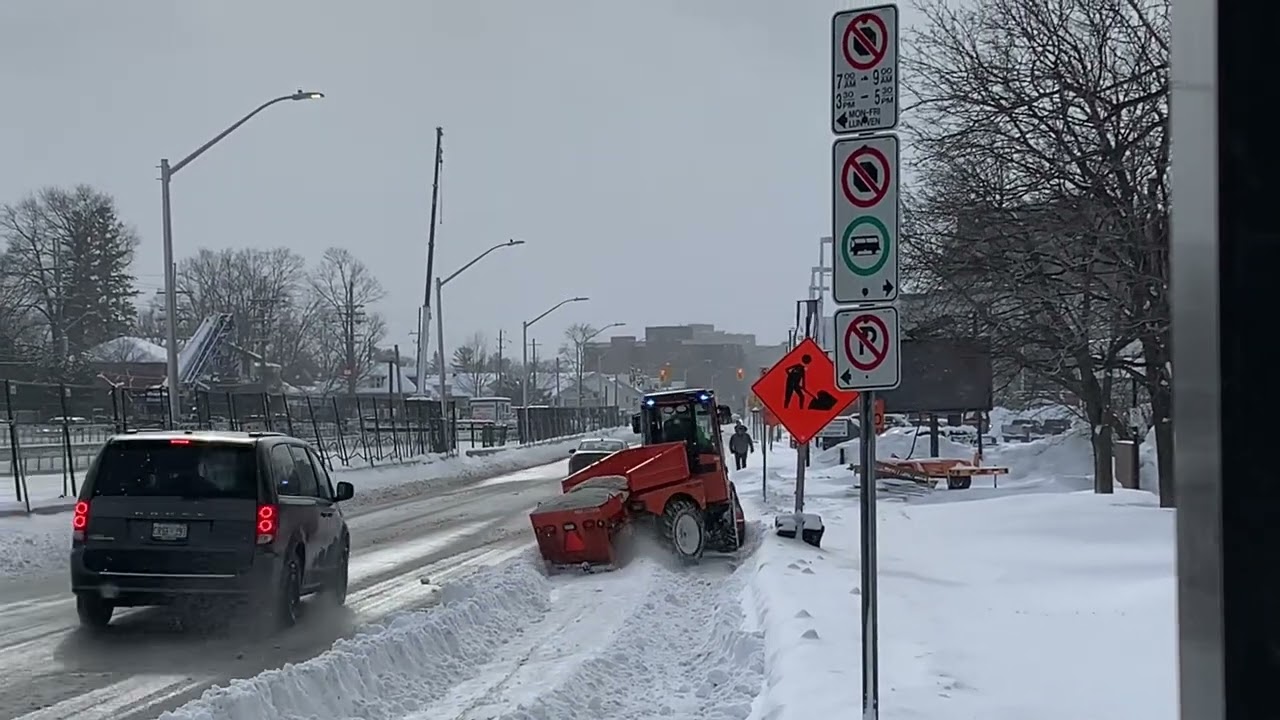 Plowing sidewalks January compilation