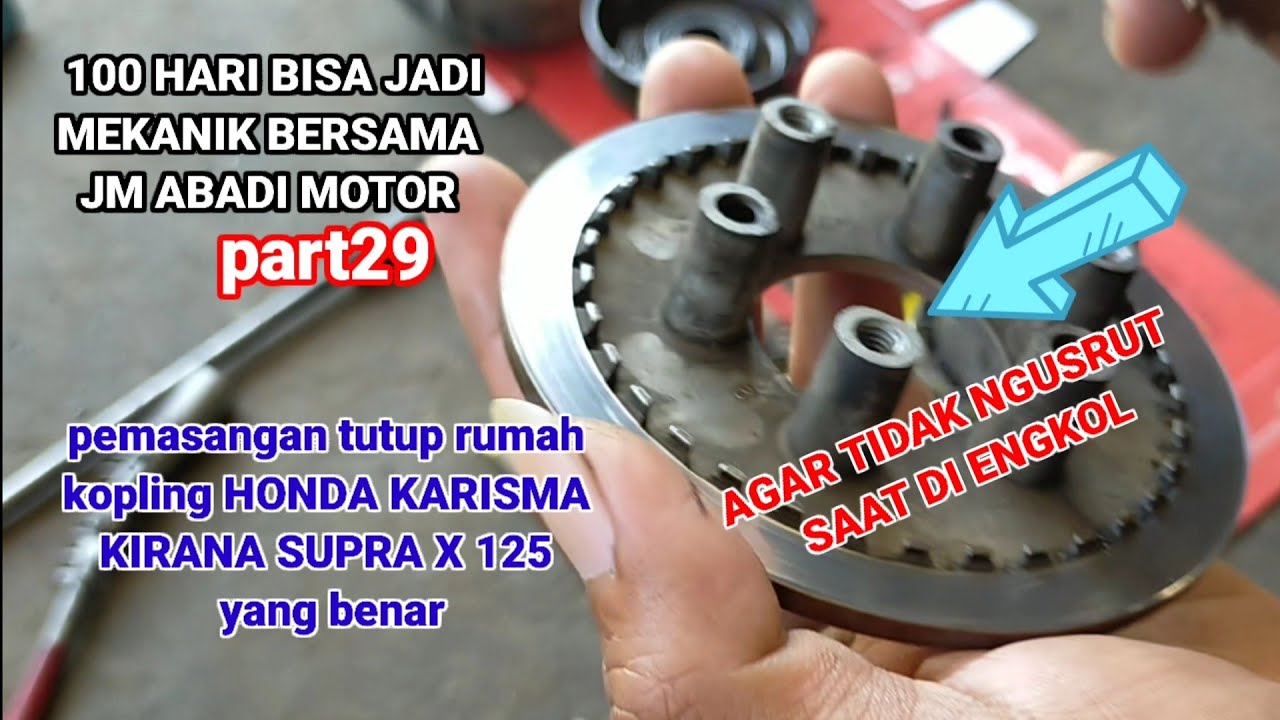 MESIN MOTOR || cara merakit bagian kopling Supra x 125 agar tidak selip