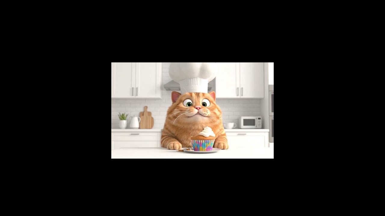 Lets Taste This Yummy Cupcake #funny  #cat #shorts #entertainment #cupcake