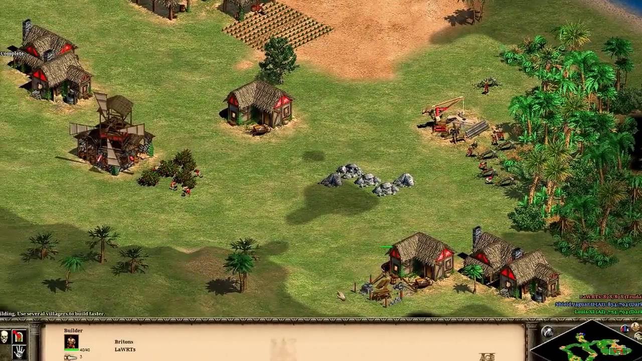 Age of Empires 2 HD: 1vs2 moderate (no commentary)