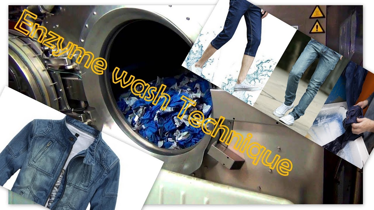 Enzyme washing process in textile