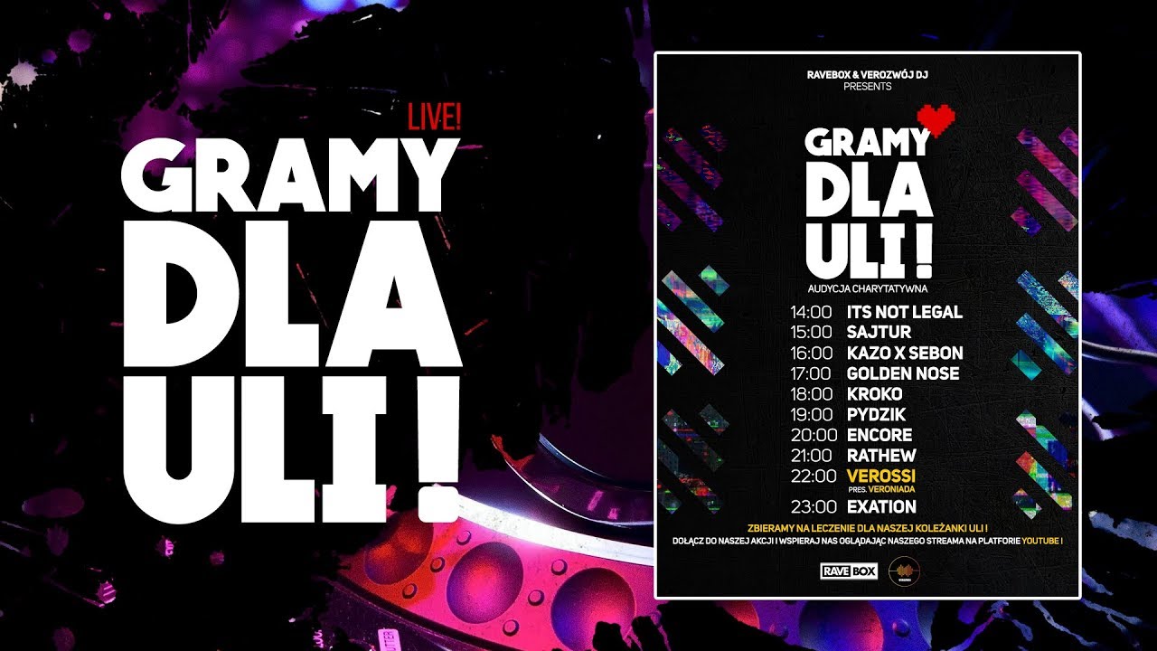RAVEBOX & VEROZW&Oacute;J DJ - GRAMY DLA ULI ! #BłyskDlaMigacza