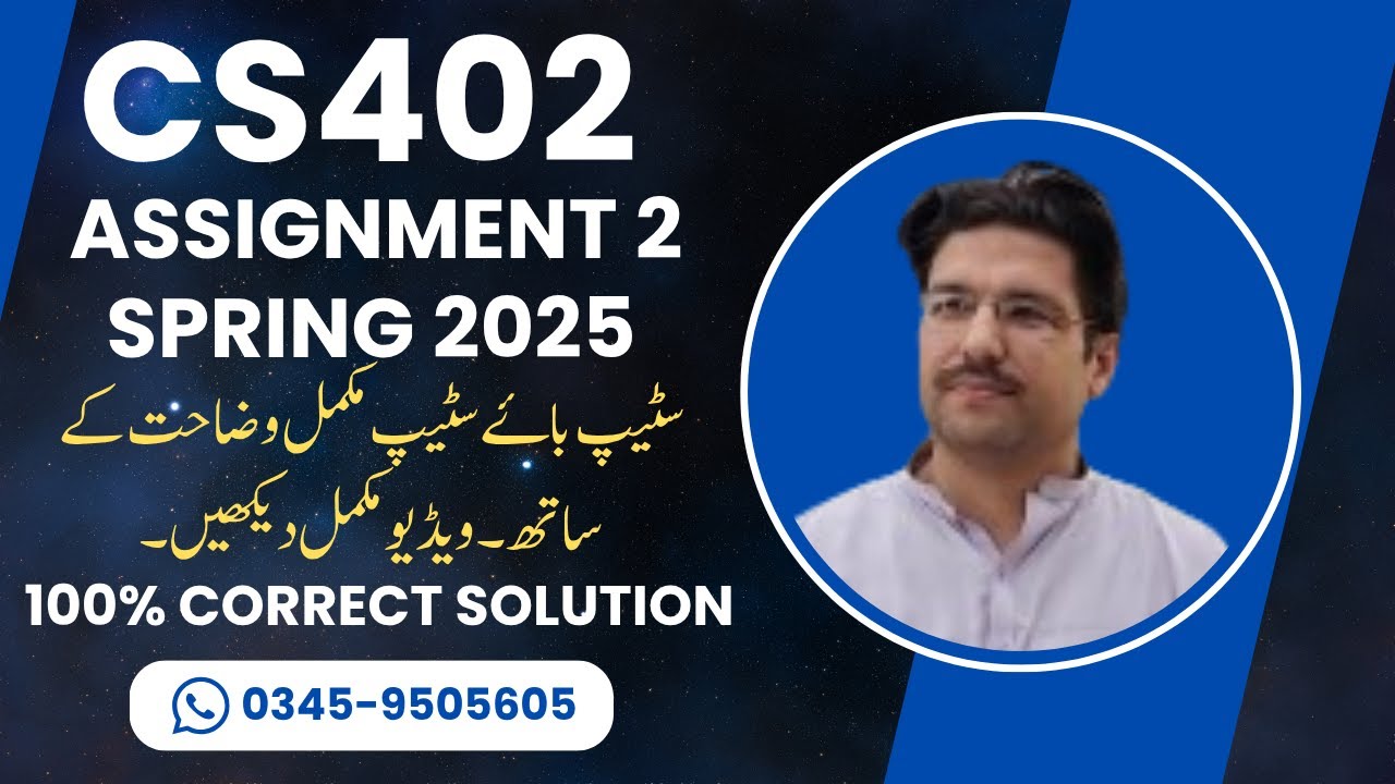 CS402 Assignment 2 solution Spring 2025 | Theory of Automata