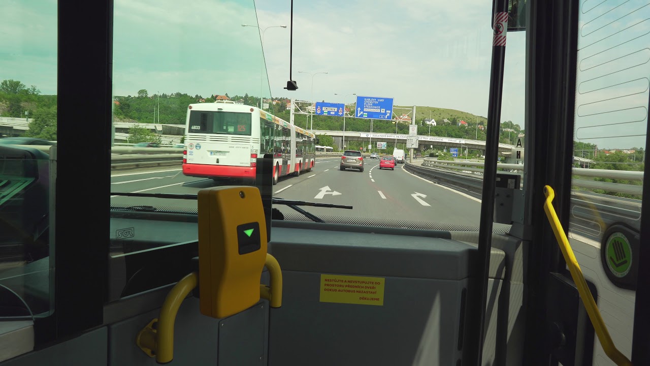 Czech Republic, Prague, bus ride from Sídliště Novodvorská to Praha-Smíchov