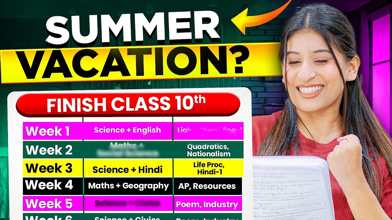 Summer Vacation Study Timetable for Class 10🔥 Accept this CHALLENGE today✅