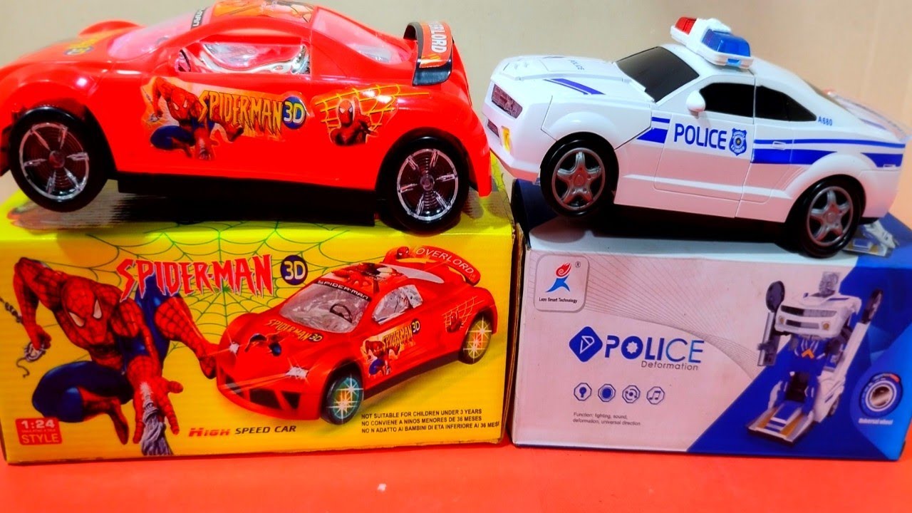 Unboxing and Testing Police Car Toys with Lights, Sounds and Music!