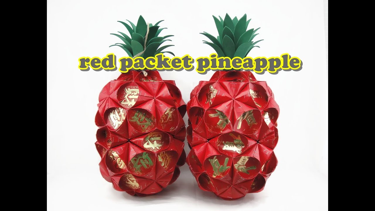 Red Packet Craft - Pineapple Lantern