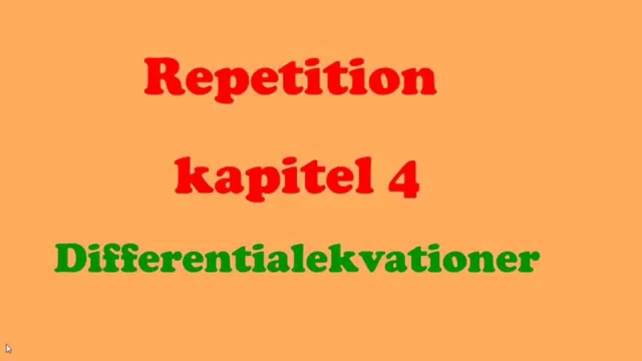 Repetition Ma5 Kapitel 4