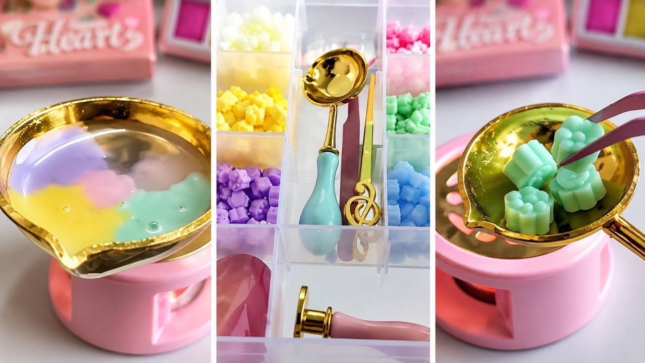 First Time Trying Wax Sealing Kit | Satisfying Video | Melting Every Possible Of Colour Wax