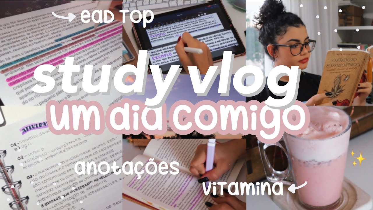 study vlog | dia produtivo, leitura ativa, anotações, revisão e ead 🌱