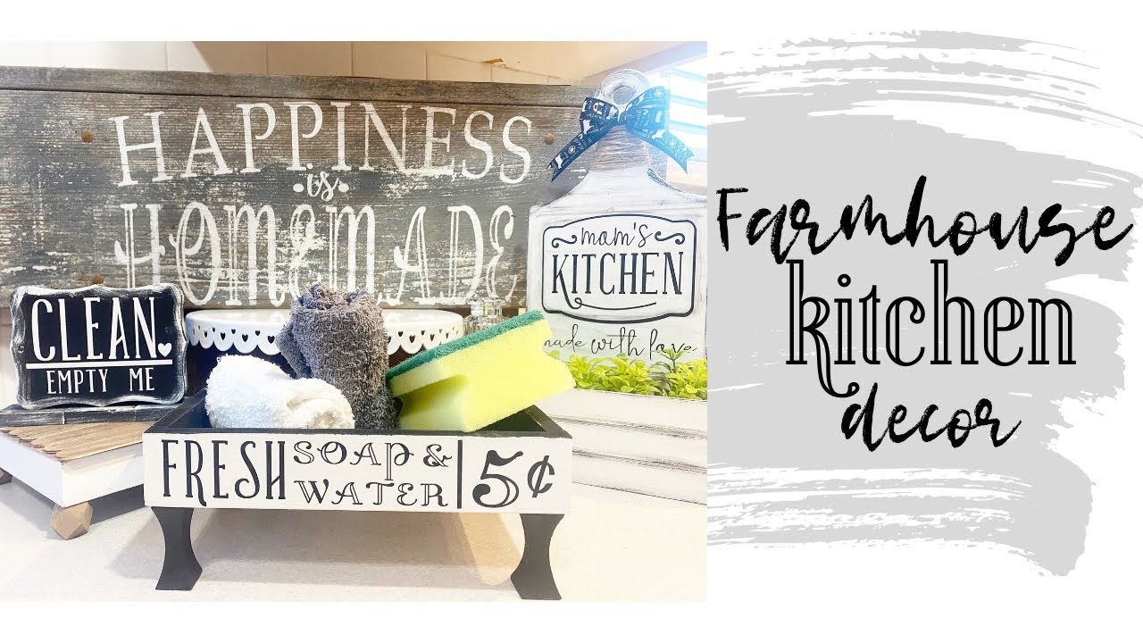 DOLLAR TREE DIY FARMHOUSE KITCHEN DECOR | FARMHOUSE KITCHEN DECOR | HOME DECOR DIYS | FARMHOUSE DIYS