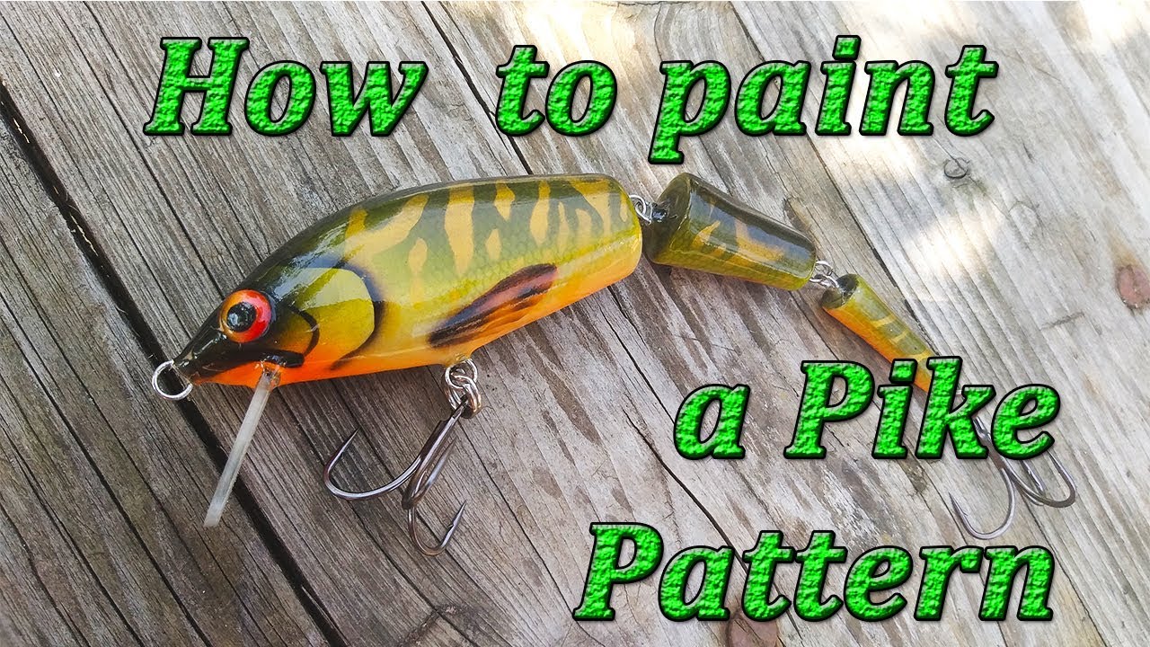 Lure painting tutorial.How to paint a Pike Pattern