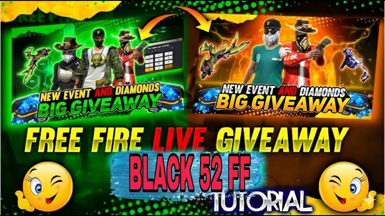 🔴 FREE FIRE LIVE [ GIVE AWAY
WITH ] BLACK52 FF