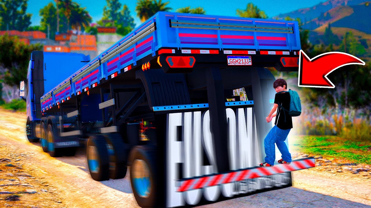 GTA V VIDA REAL | CRIANÇA PEGOU RABEIRA NO MEU CAMINHÃO E EU NÃO VI 😱 #181