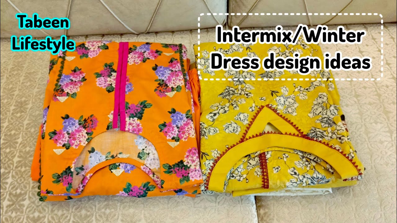 Winter and Cambric dress design ideas 2023 by Tabeen lifestyle