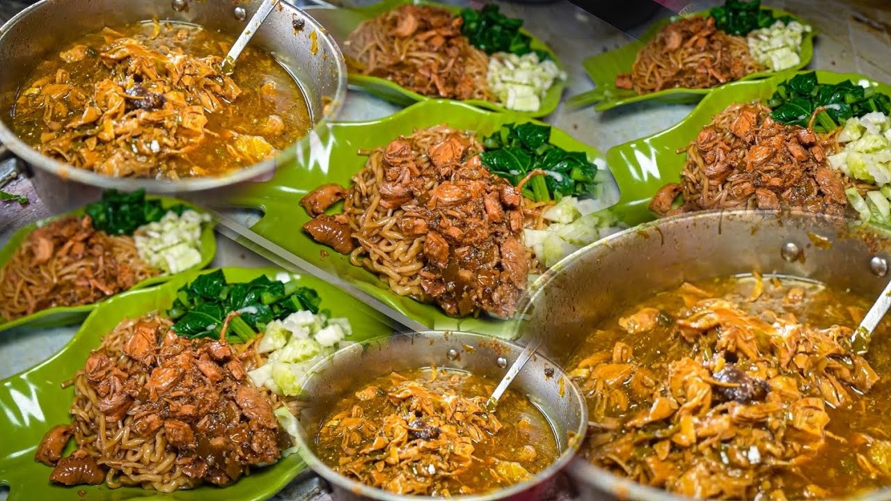MIRIP INDOMIE GORENG! PORSI BANYAK 12.000 MIE AYAM PAK EKO SEDOGAN LARIS BANGET!