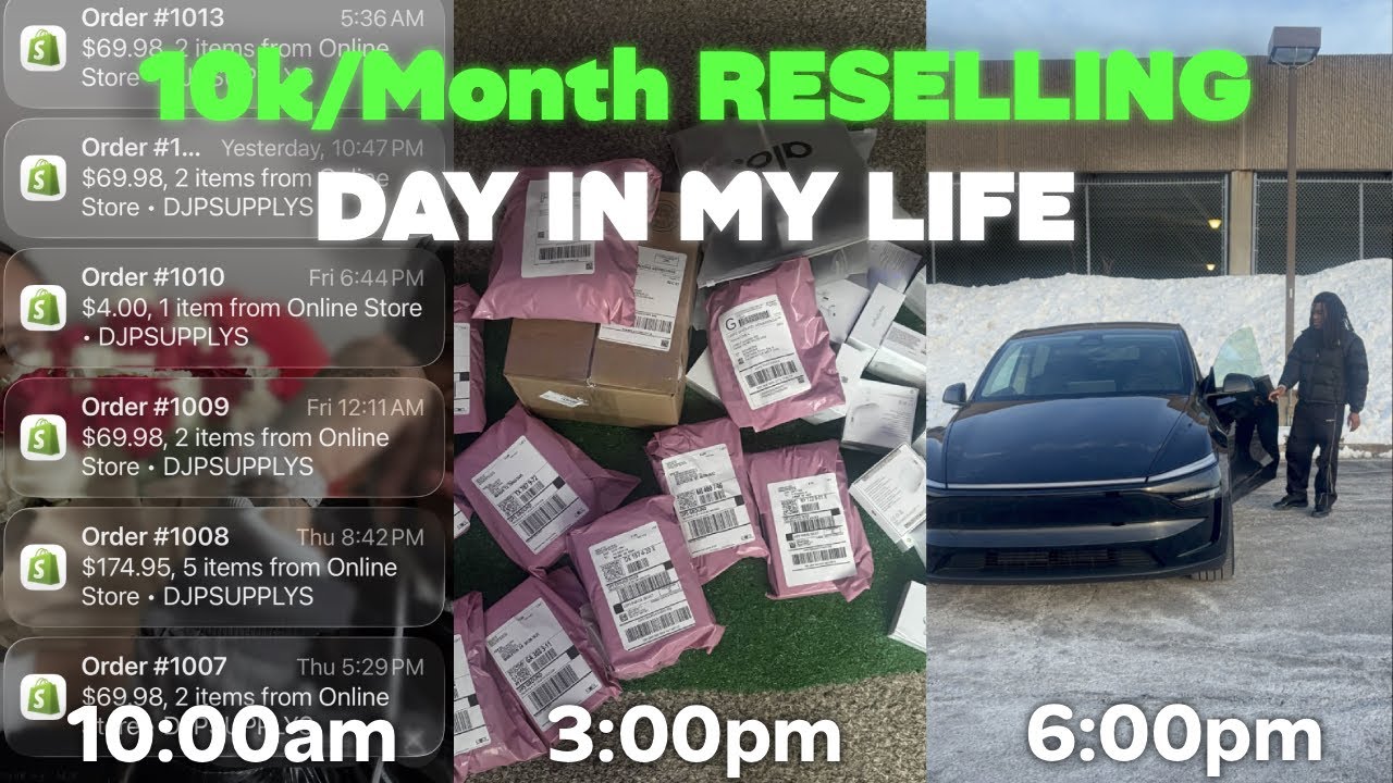 DAY IN A LIFE OF A 18 Y/O RESELLER MAKING 10k A MONTH (bought a Tesla) 
