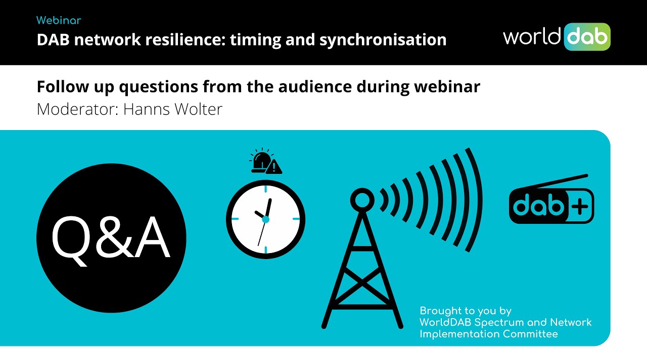 Q&A from DAB+ network resilience: timing and synchronisation webinar