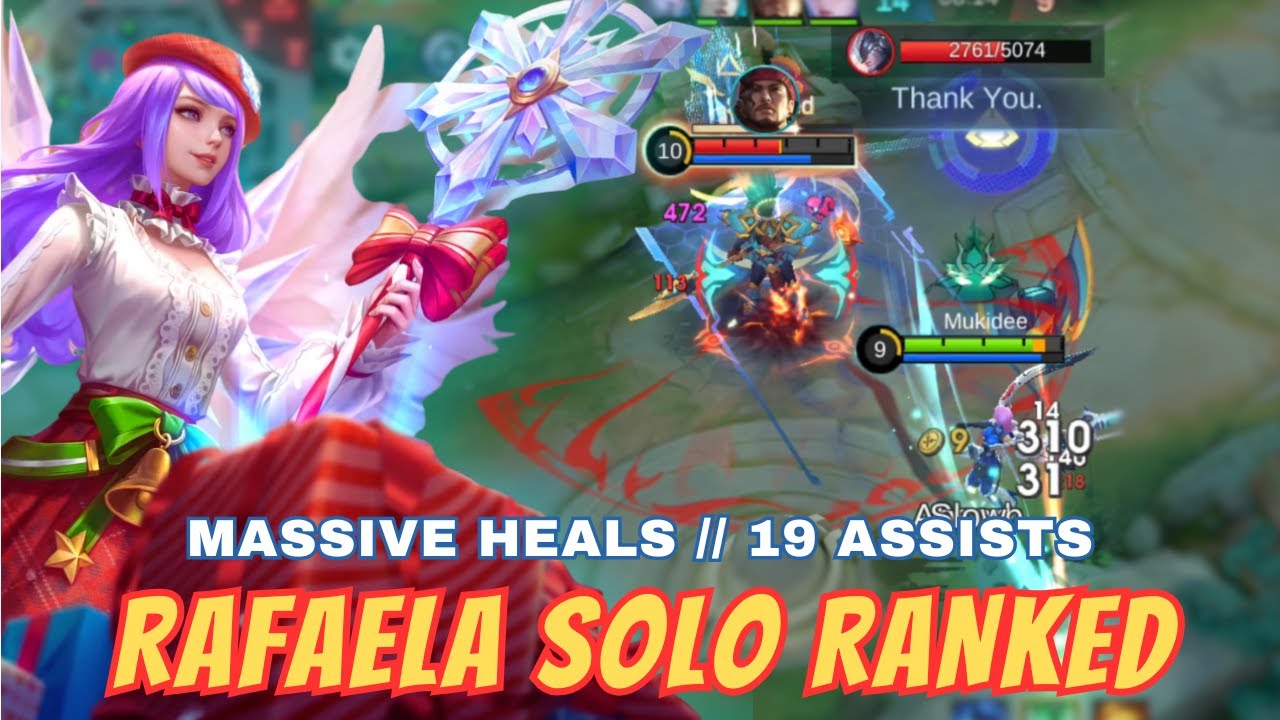 Rafaela Solo Ranked: Massive Heals / 19 Assists Mobile Legends Gameplay