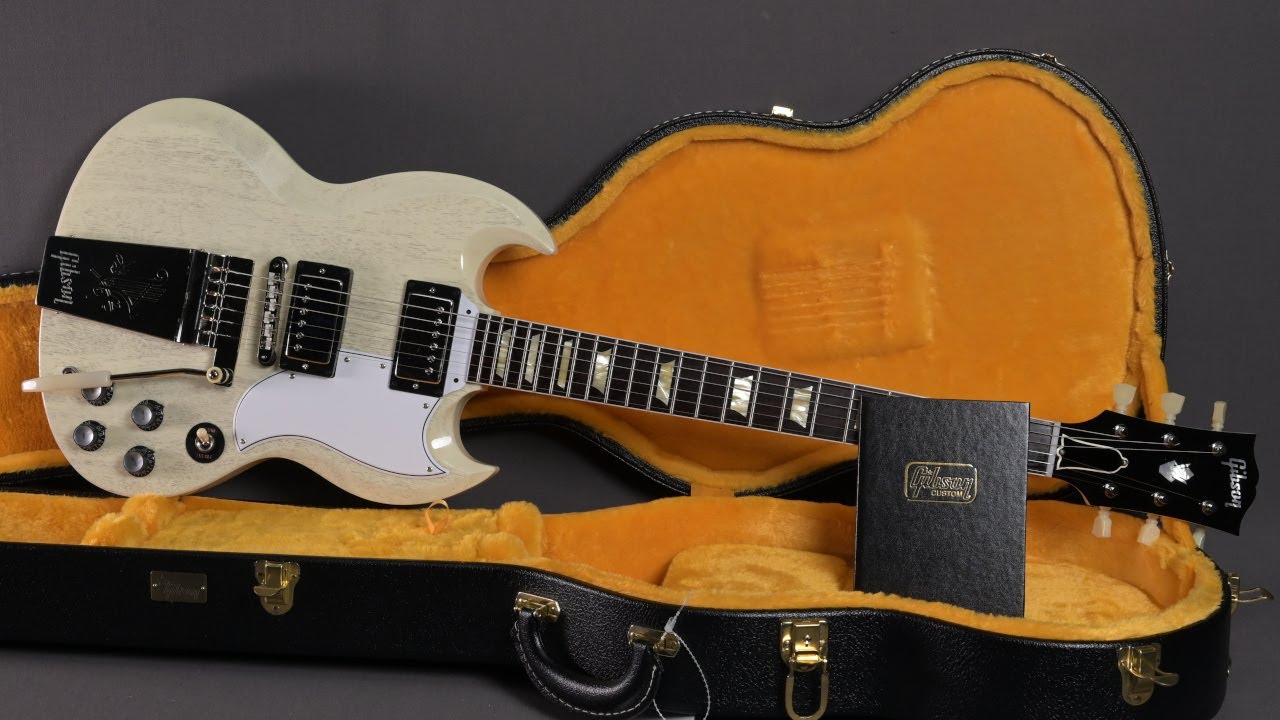 Gibson SG 1964 Standard Reissue TV White W/ Maestro Vibrola Gloss
