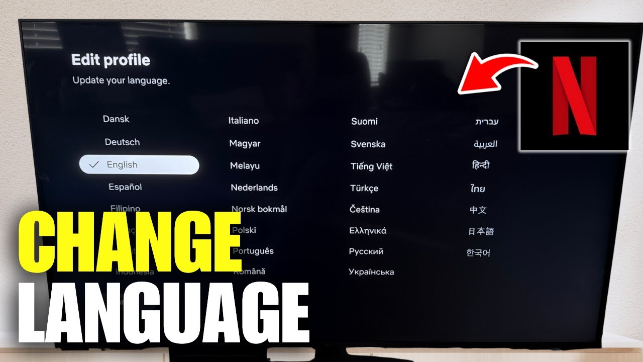 Как изменить язык Netflix на телевизоре (ЛЕГКО)