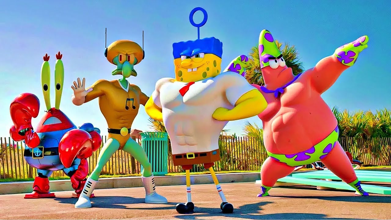 À BIKINI BOTTOM, les habitants ont obtenu des POUVOIRS et se sont transformés en SUPER HÉROS