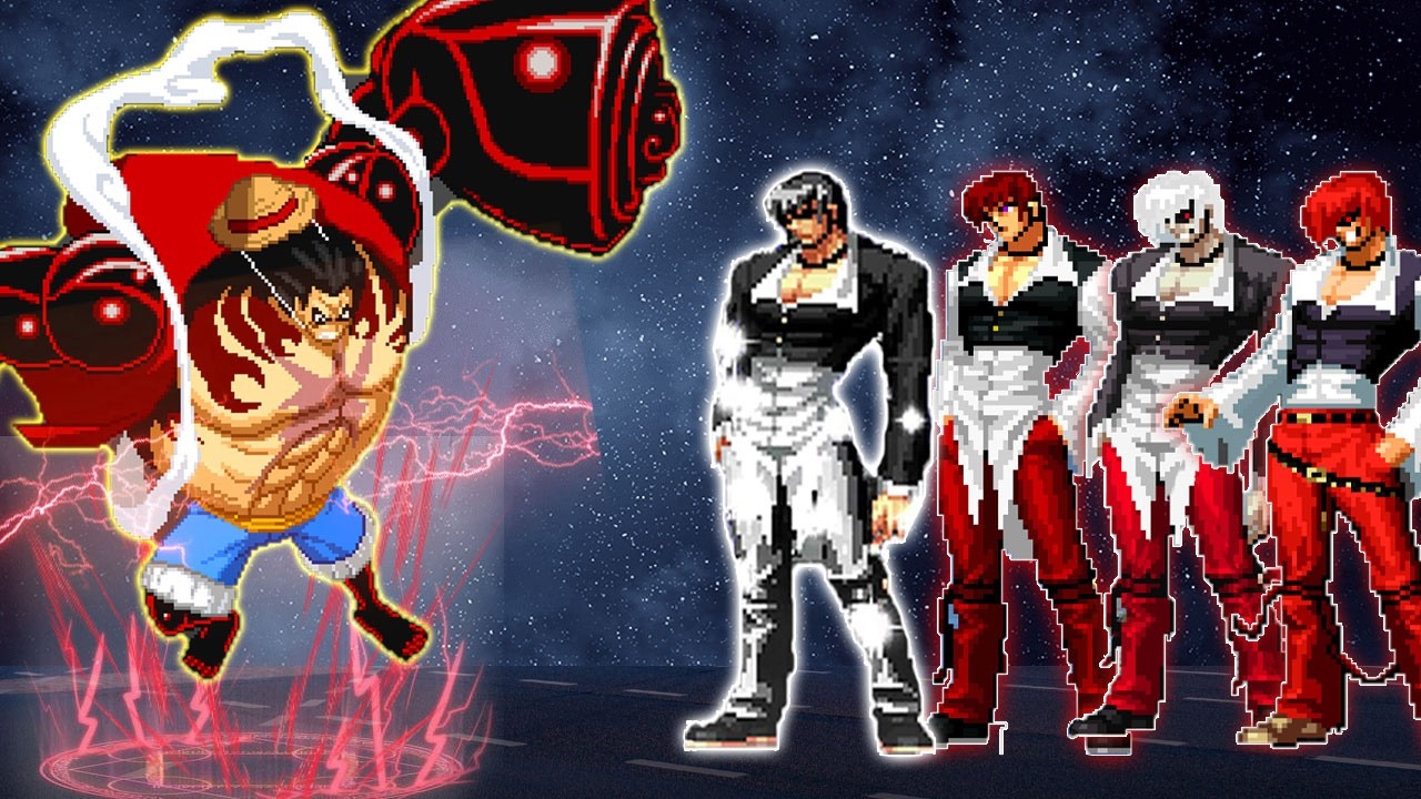 [Mugen KOF] Monkey D  Luffy One Piece Vs Iori Yagami Team