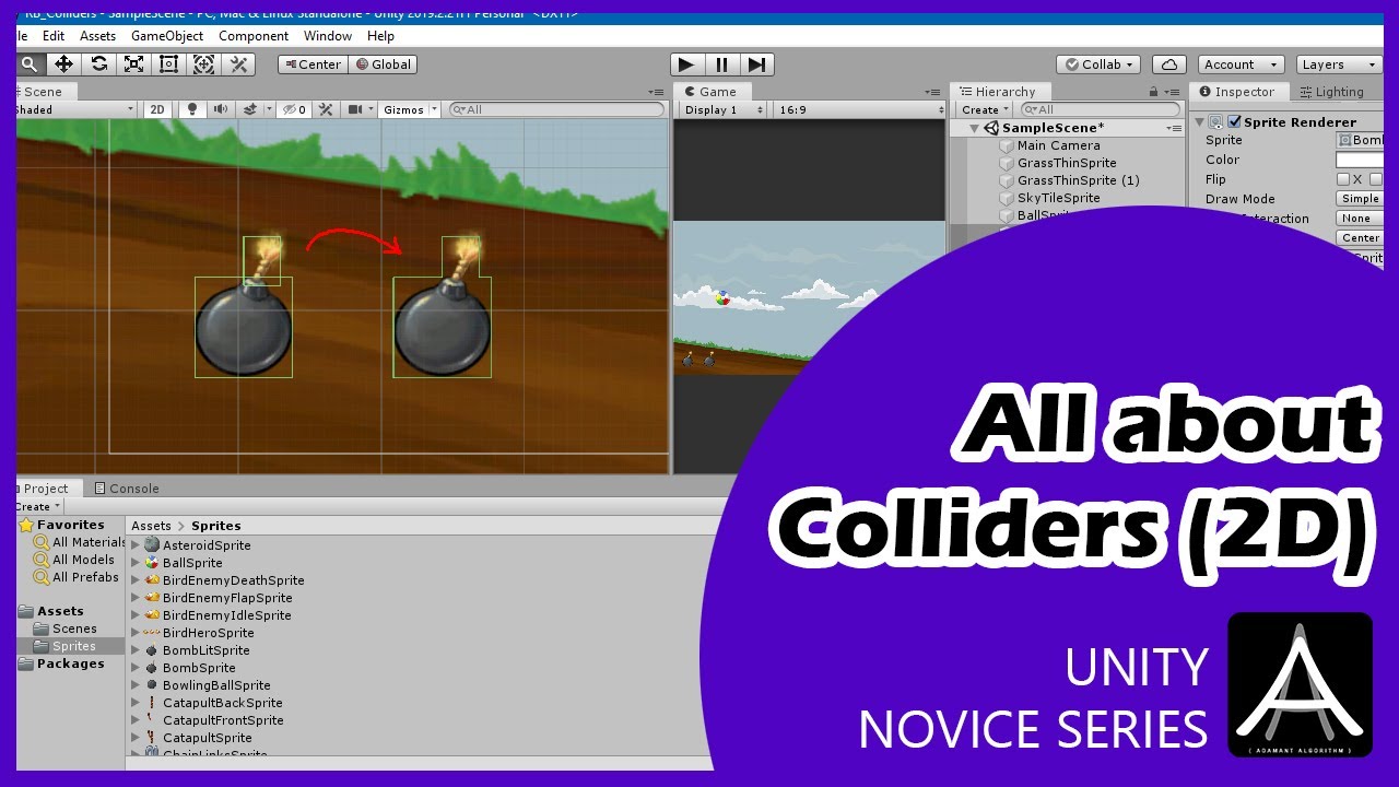Unity Novice Users - All About Colliders (2D)