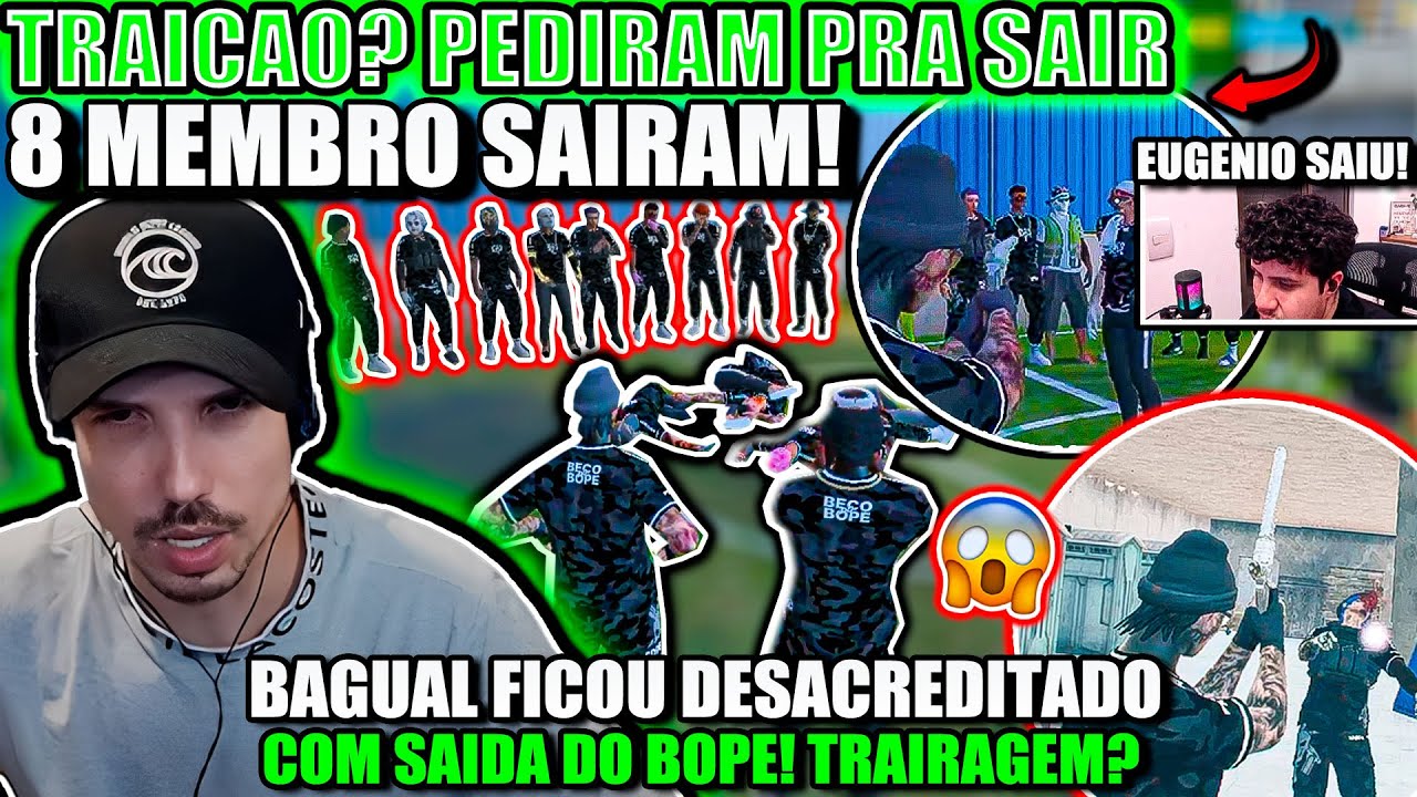 TRAIÇÃO NO BOPE! BAGUAL FICA DESACREDITADO, 8 MEMBROS TOMARAM PRATEADA, EUGENIO SAIU! DEU RUIM😱🔥