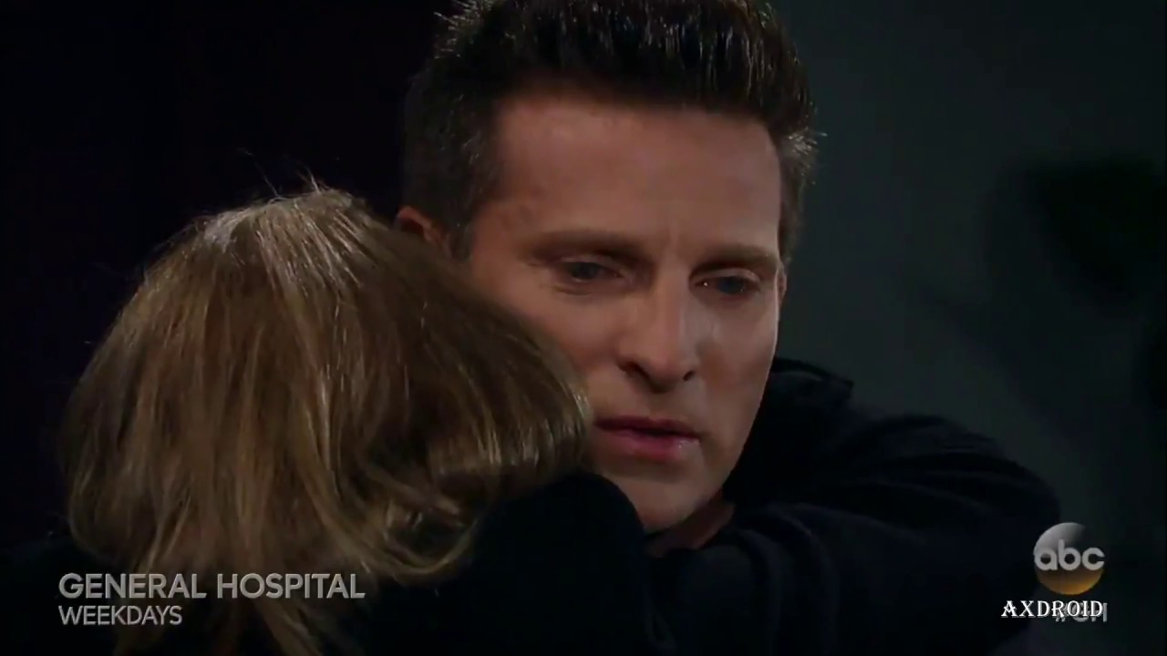 11-14-17 GH MONICA & JASON MORGAN HUG (Steve Burton Leslie Charleson General Hospital Preview Promo)