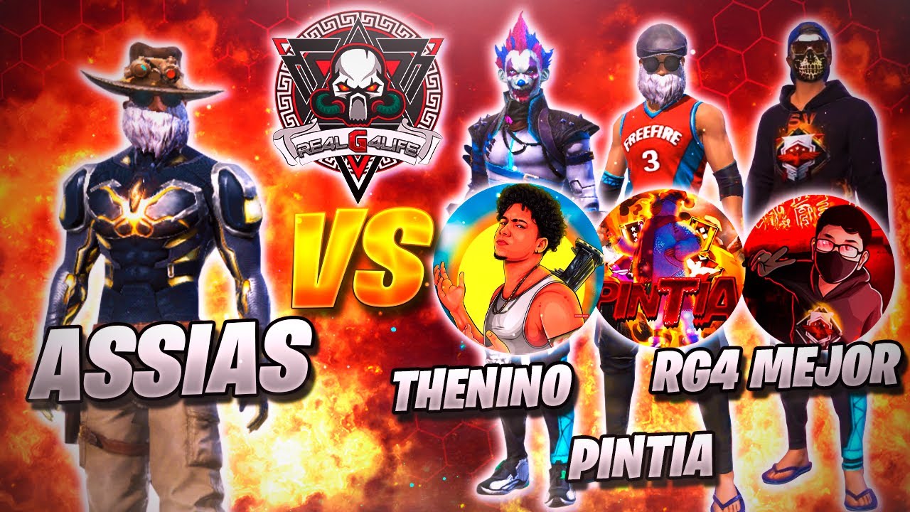 THE NINO, PINTIA Y RG4 MEJOR VS ASSIAS FF | ME PONEN A SENTIR LA PRESION A DOS TIROS??
