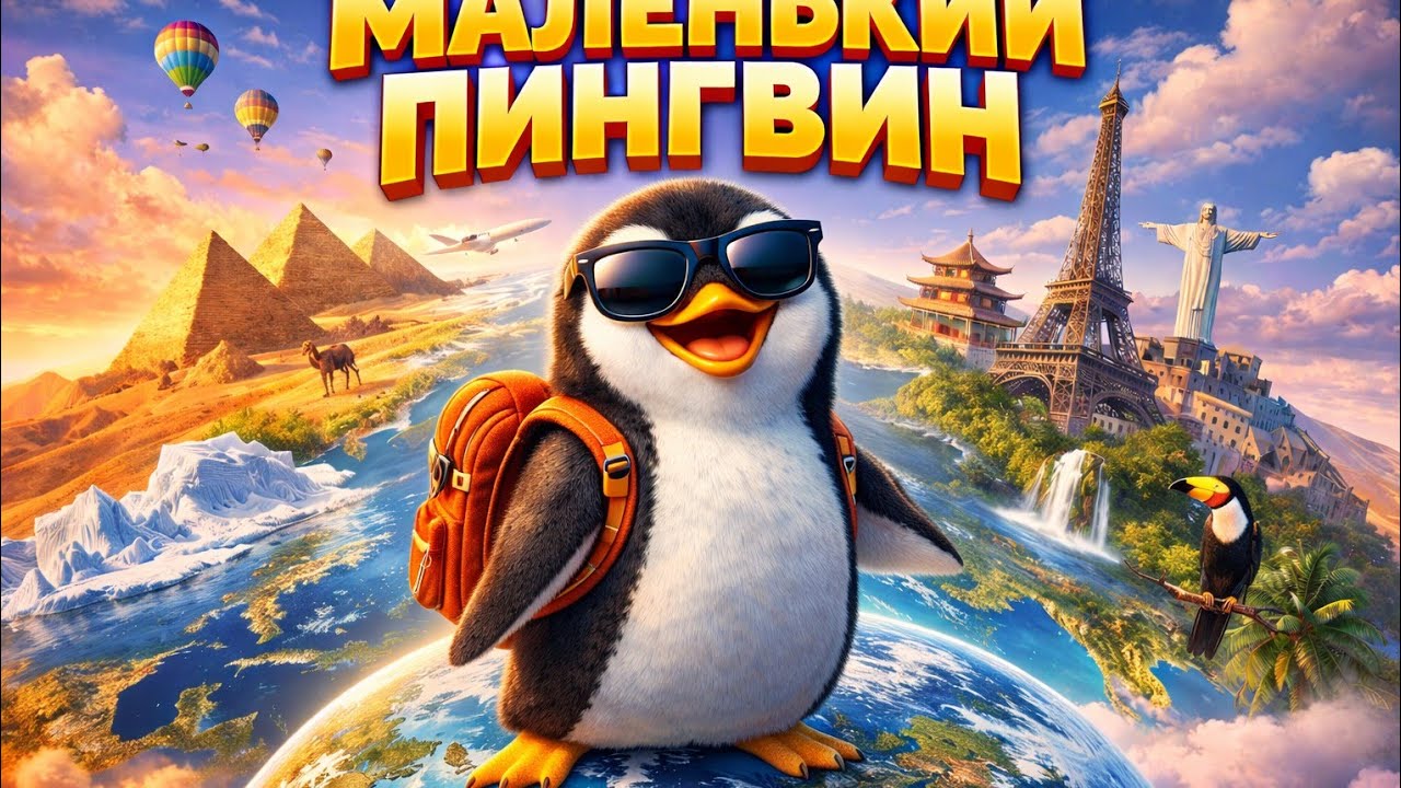 МАЛЕНЬКИЙ ПИНГВИН 🐧🌴🌍 - НОВЫЙ ХИТ 🎶🎊🌍 @DonEdu777 #анимация #пингвин #музыка #aimusic #путешествия 