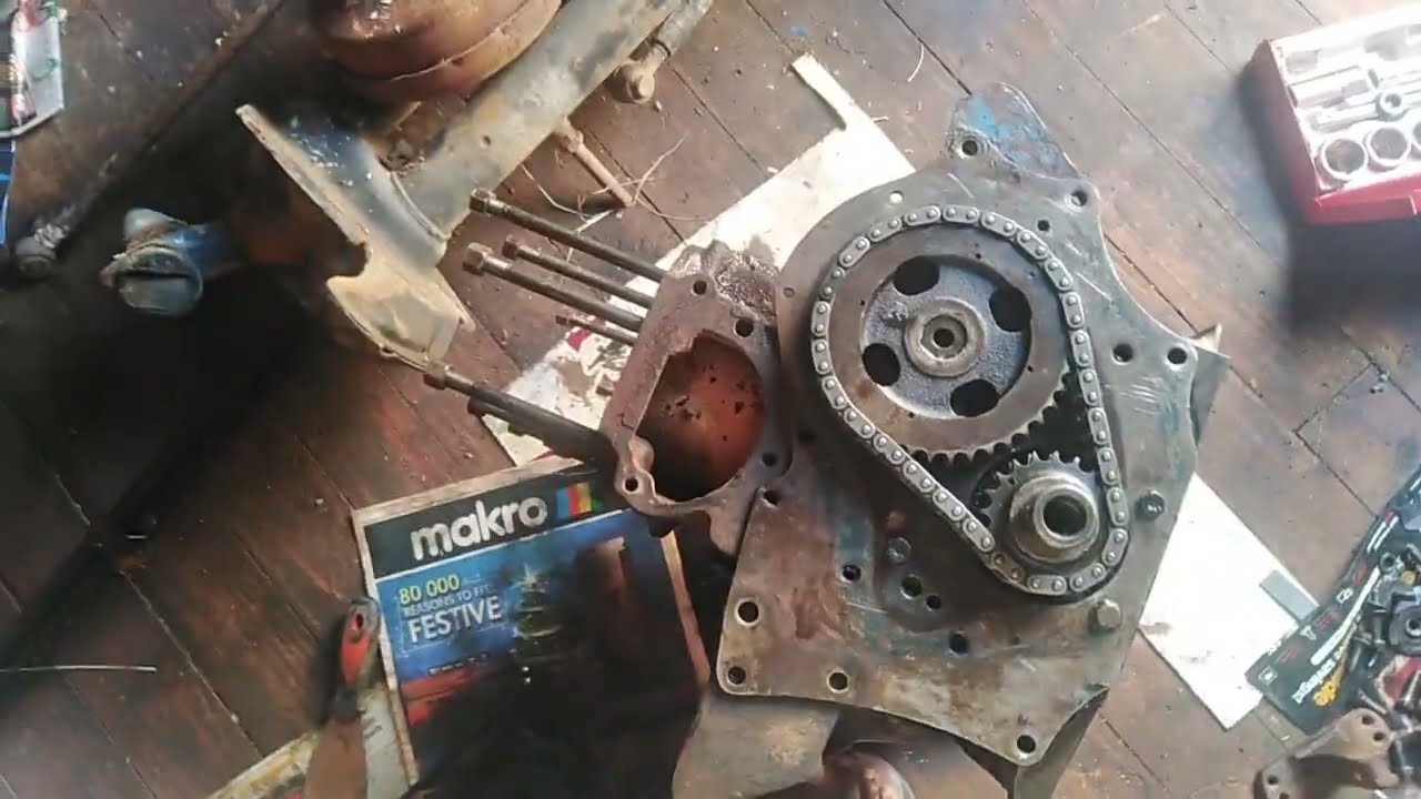 Как установить метки ГРМ на двигателе Datsun J1300 (Nissan 1400), часть 4