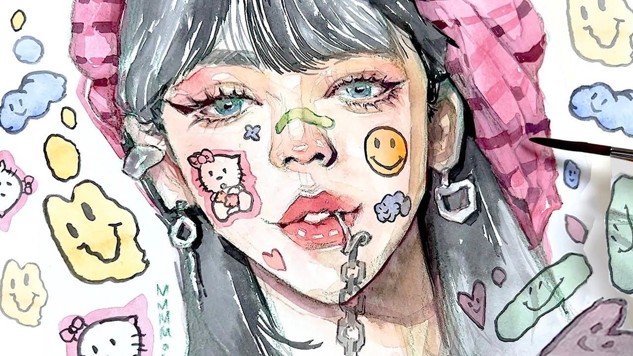 ✨ JAPAN ANIME VIBE BEAUTIFUL WATERCOLOR PROCESS ✨