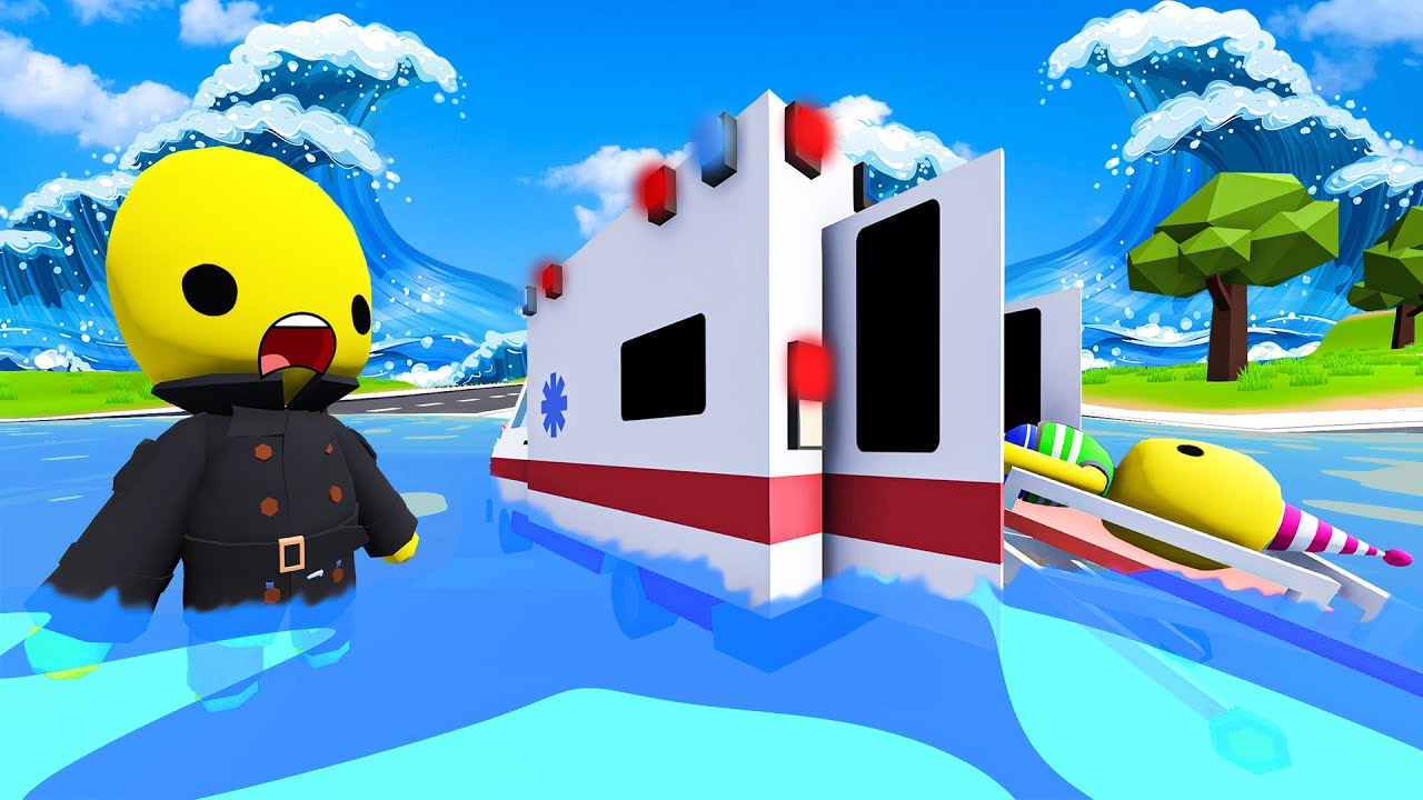 We Became Super Heroes To Stop a TSUNAMI in Wobbly Life!