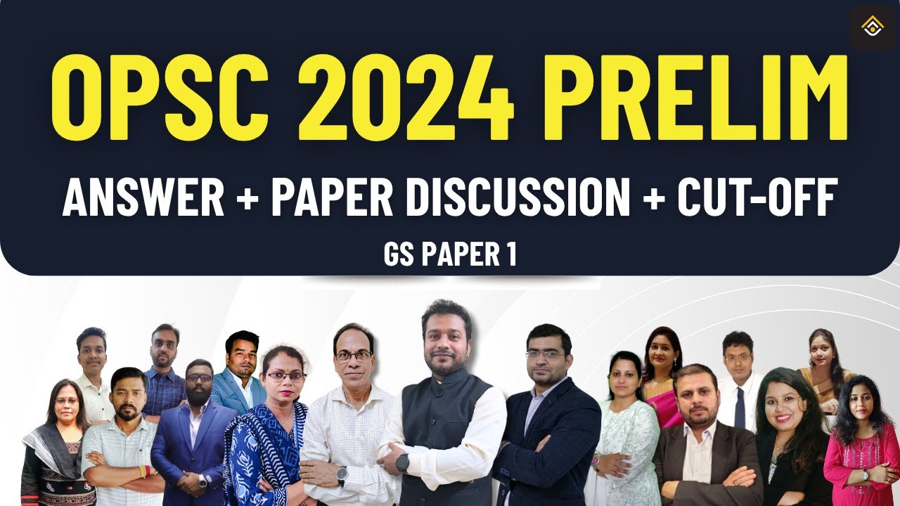 OPSC OCS 2024 Prelims | GS Paper 1 | Answer Key | Paper Discussion |  Cut-off | RAYACADEMY IAS