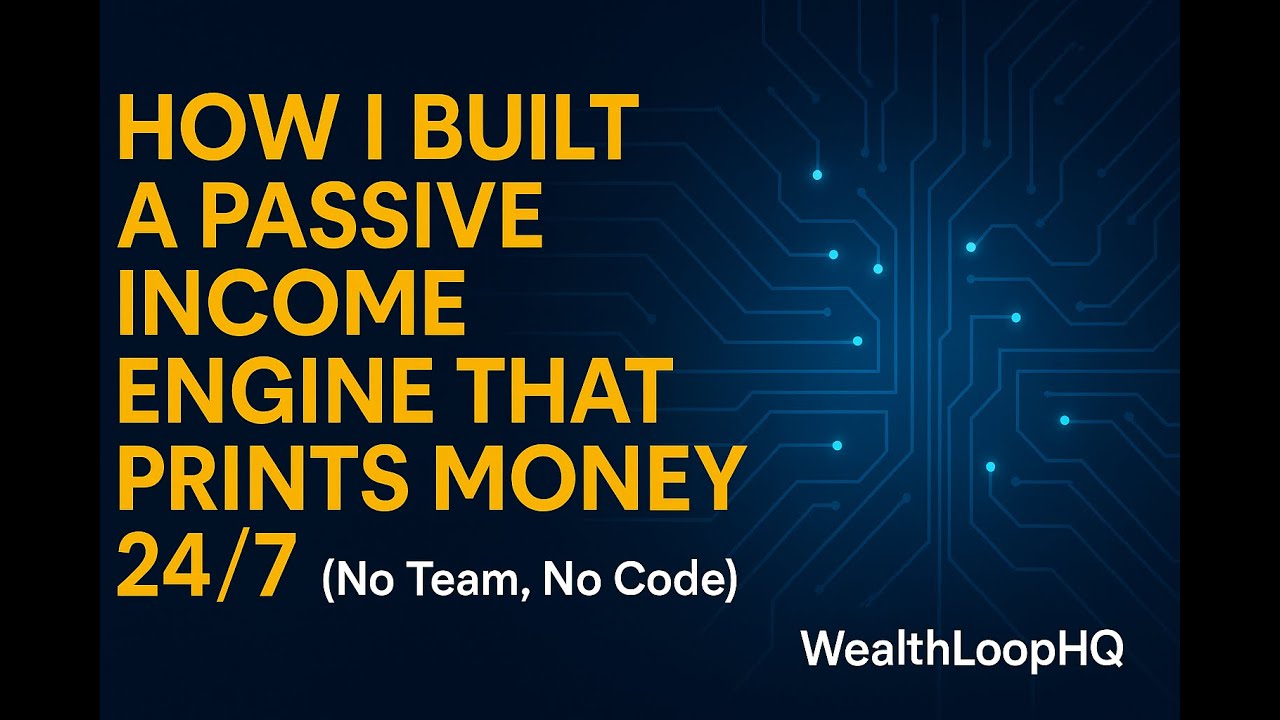 How I Built a Passive Income Engine That Prints Money 24/7 (No Team, No Code)
