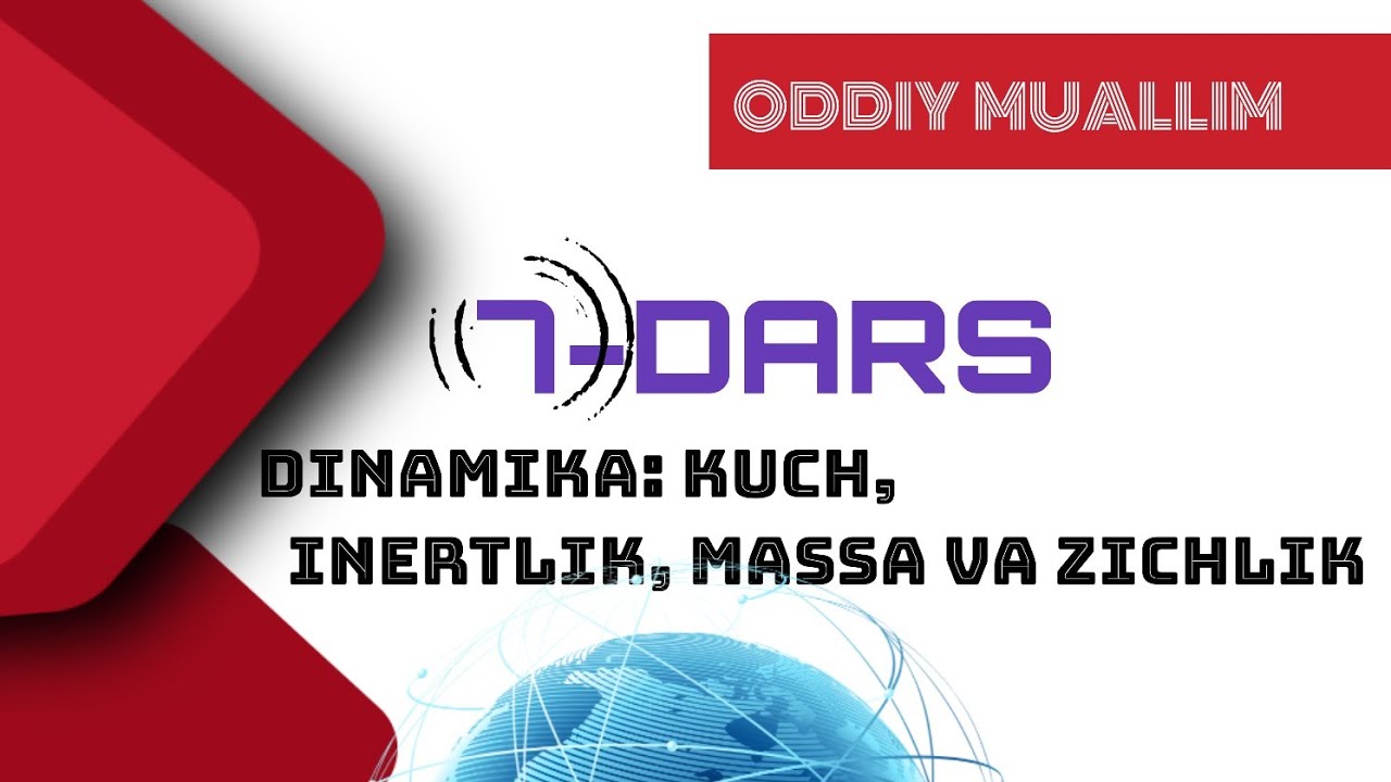 Oddiy Muallim, 7-dars Dinamika: Kuch inertlik, massa va zichlik