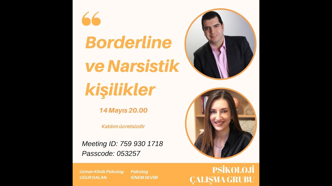 Borderline ve Narsistik Kişilikler- Uzman Klinik Psikolog Uğur Dalan
