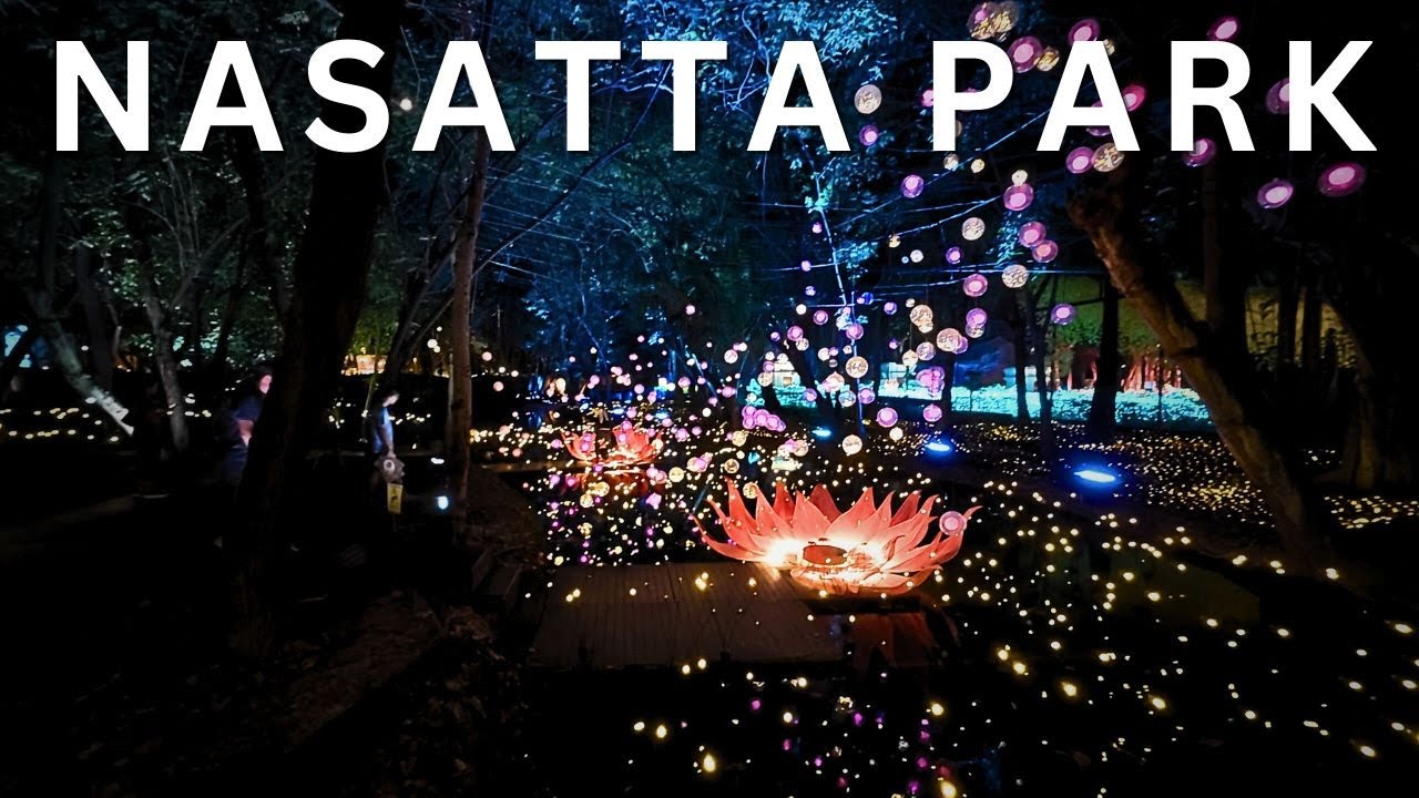Night Walk Through Thailand’s NaSatta Park Light Festival