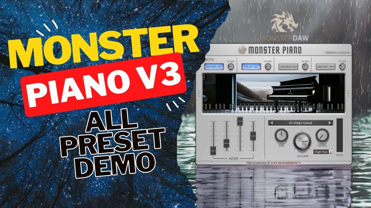 MONSTER Piano v3, GREAT PIANO Plugin For FREE (Grand, Electric, Upright, and Experimental Piano)