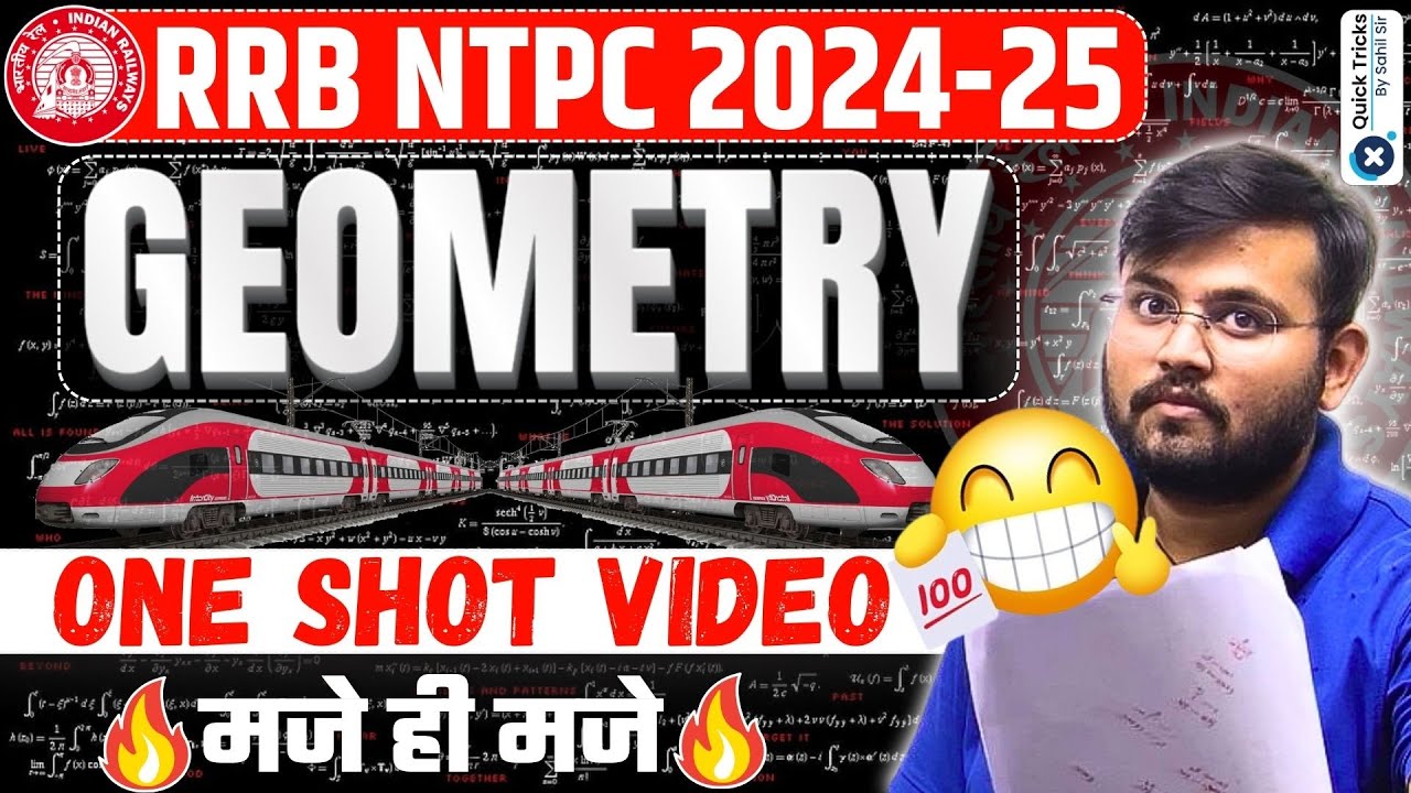 RRB NTPC Maths 2024-25 | Complete Geometry Practice | Advance Maths One Shot Revision by Sahil Sir