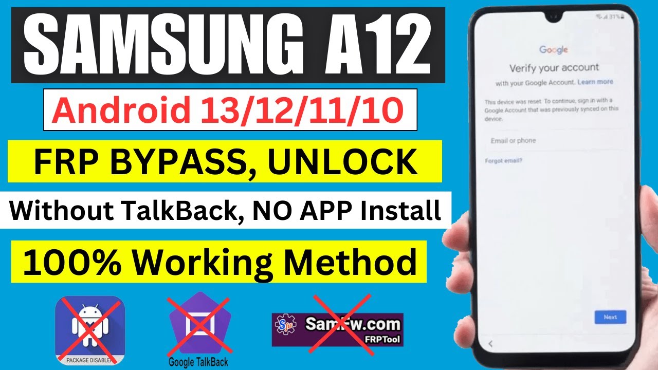 Samsung A12 FRP Bypass Without Talkback | Latest method