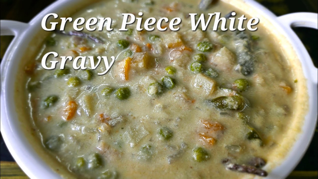 Pachai Pattani Vellai Kurma | Green Peas White Gravy | White kurma