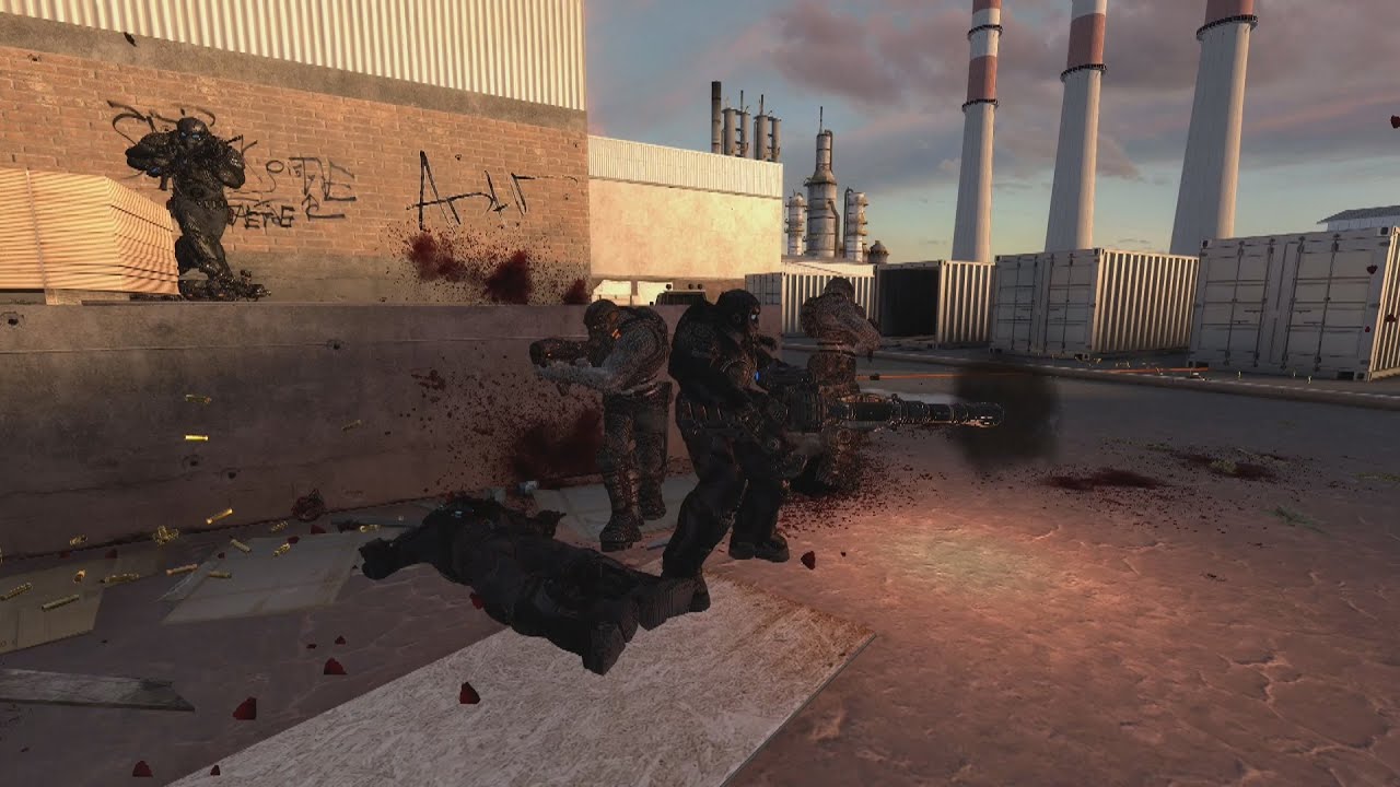 Gears of War Cog Vs Locust Horde Ai Battle #6