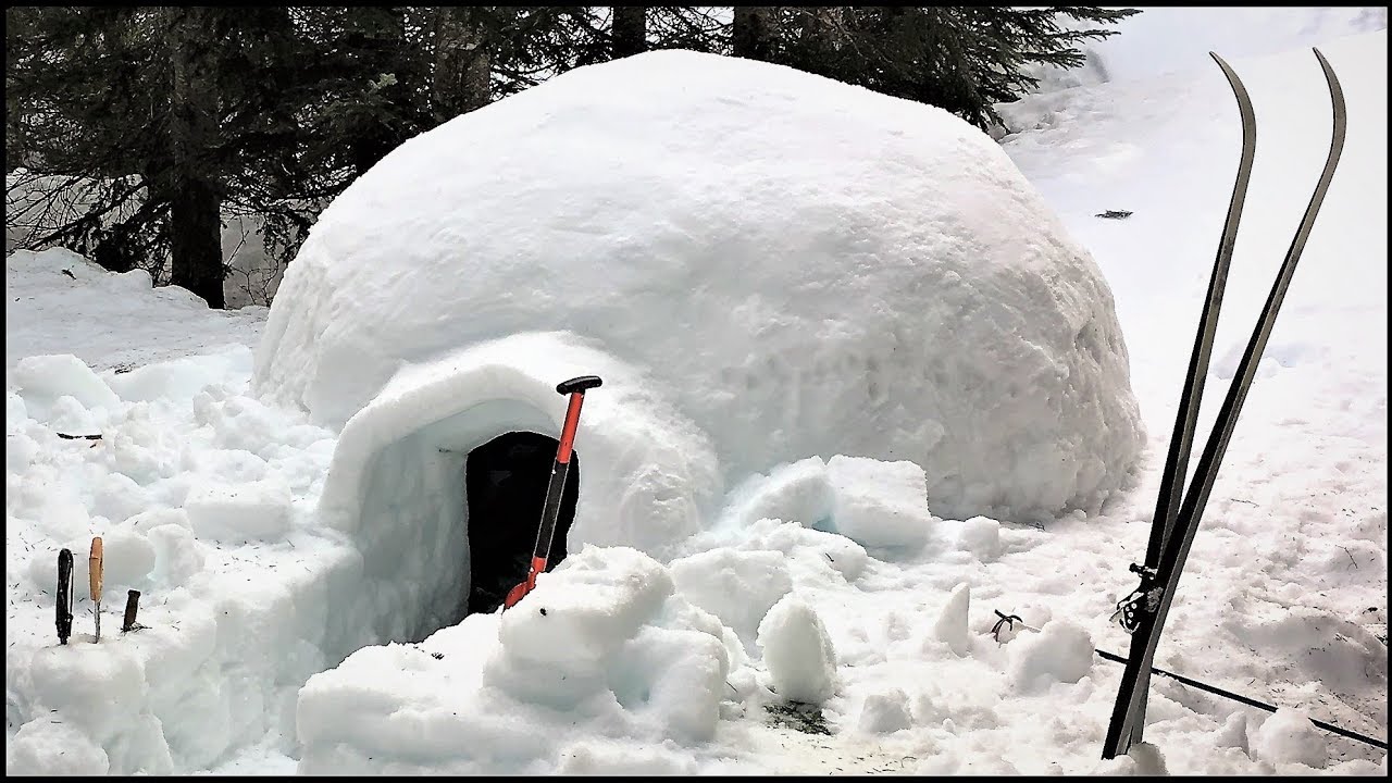 How to build an igloo for overnight snow camping