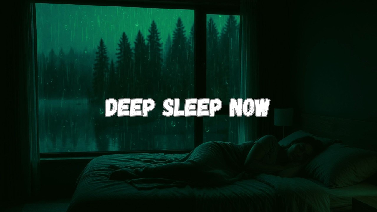 Cozy Rain Window with Dreamy Ambient Soundscape | Insomnia Relief, Rain sound for Deep Sleep