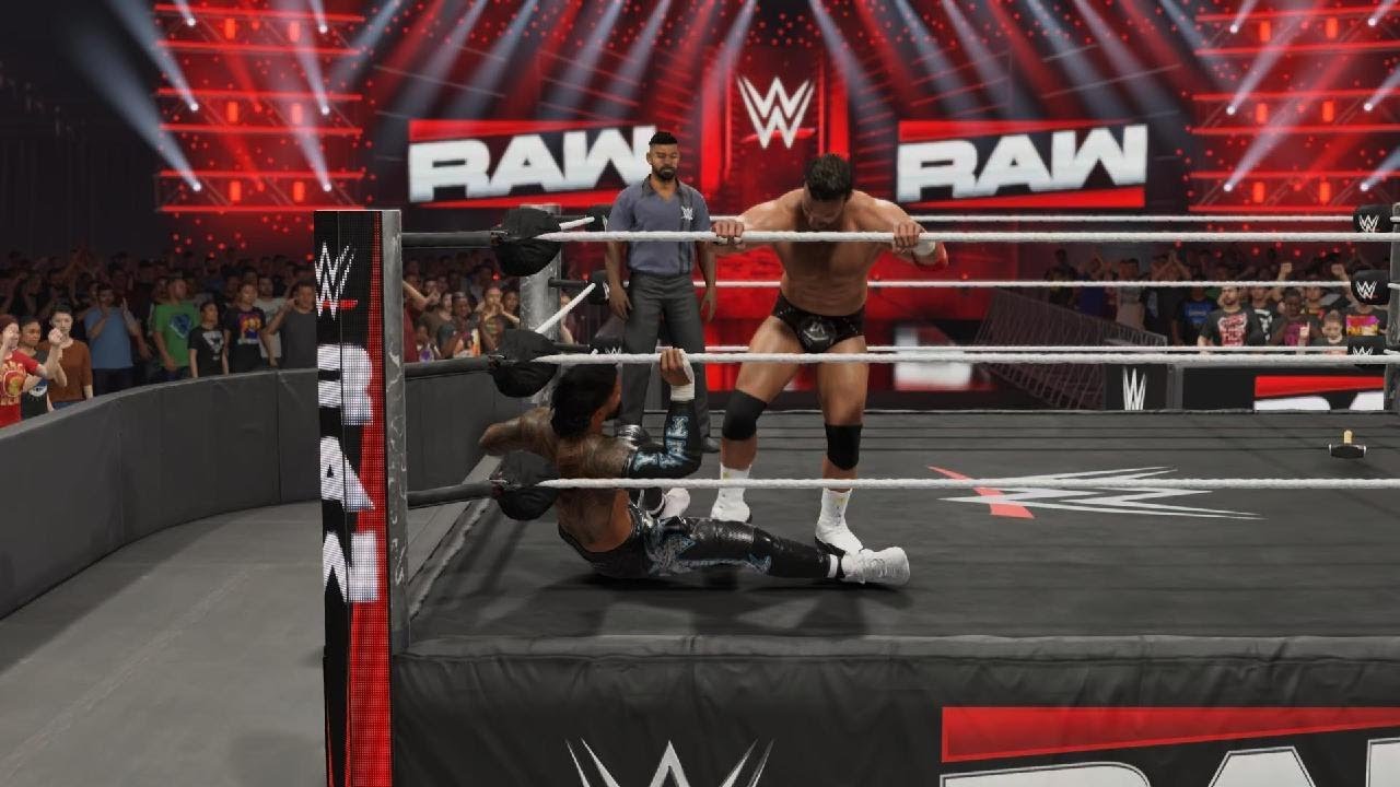 Jey Uso Vs LA Knight 2 Out Of 3 Falls