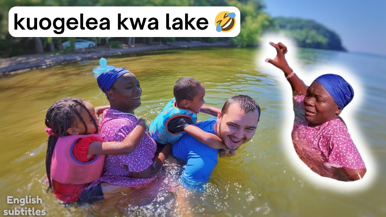 Mama Jimmy aliogopa nyoka 😳 We went swimming in the lake 💦